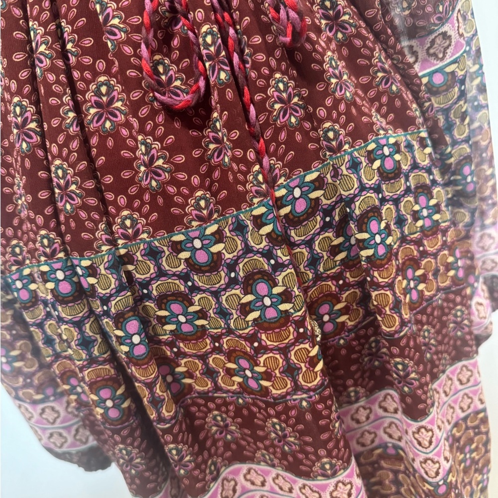 Bohemian Burgundy Dress - Picture 4 of 5